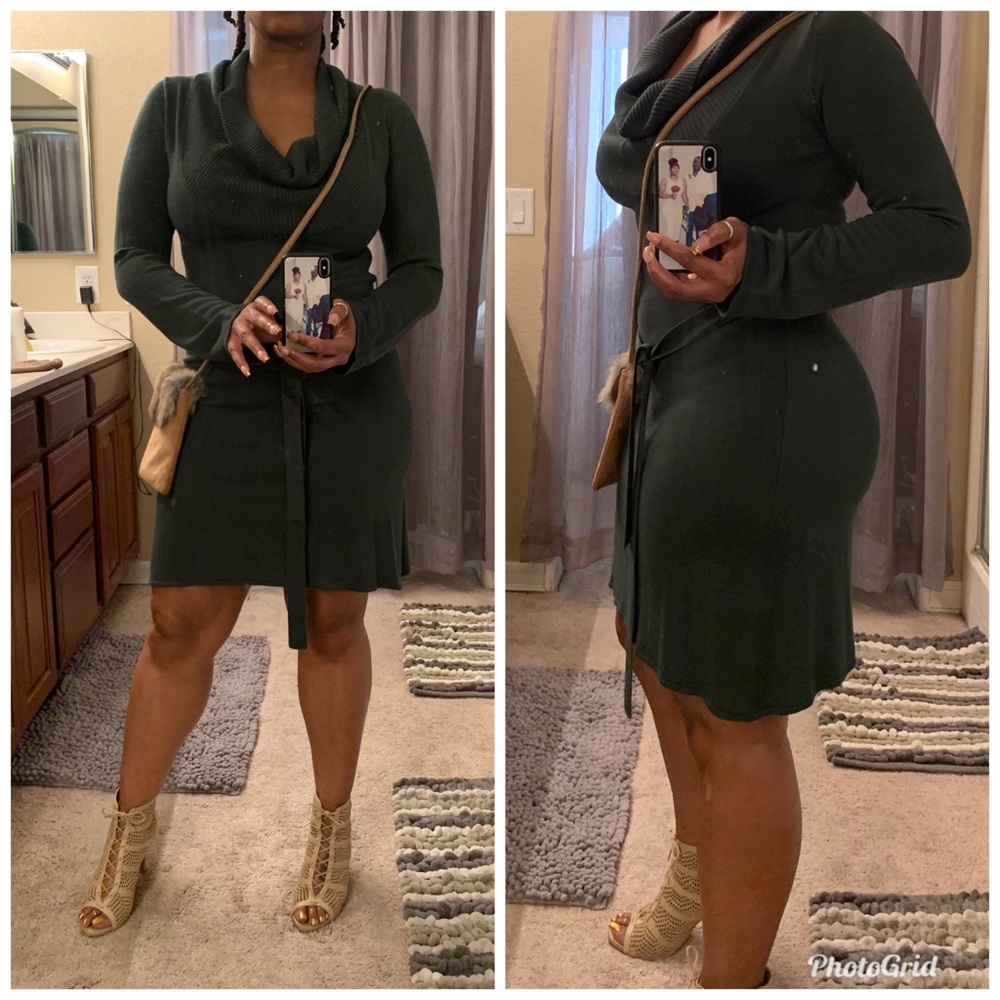Fredricks of Hollywood green Sweater Dress!